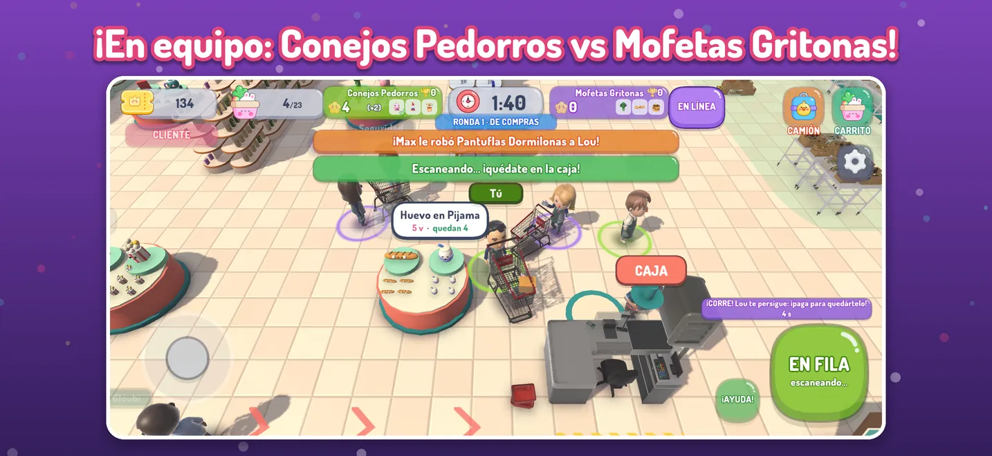 ¡En equipo: Conejos Pedorros vs Mofetas Gritonas!