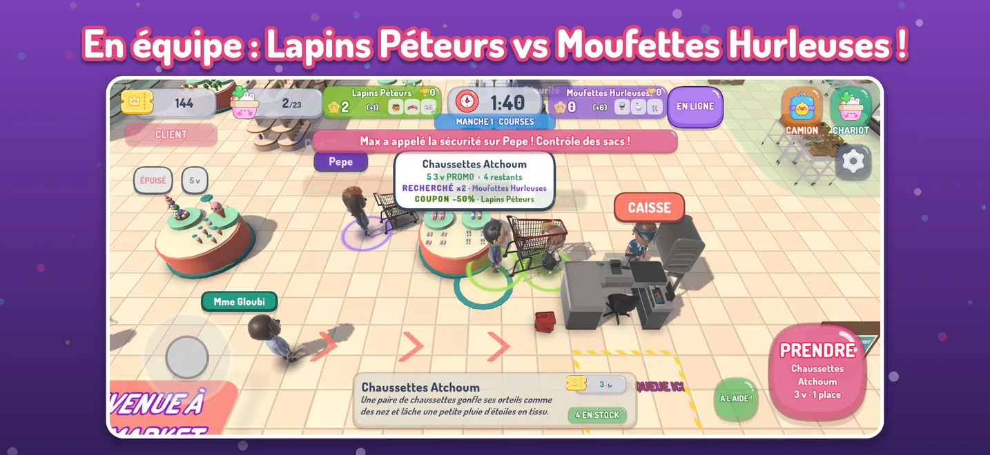 En équipe : Lapins Péteurs vs Moufettes Hurleuses !