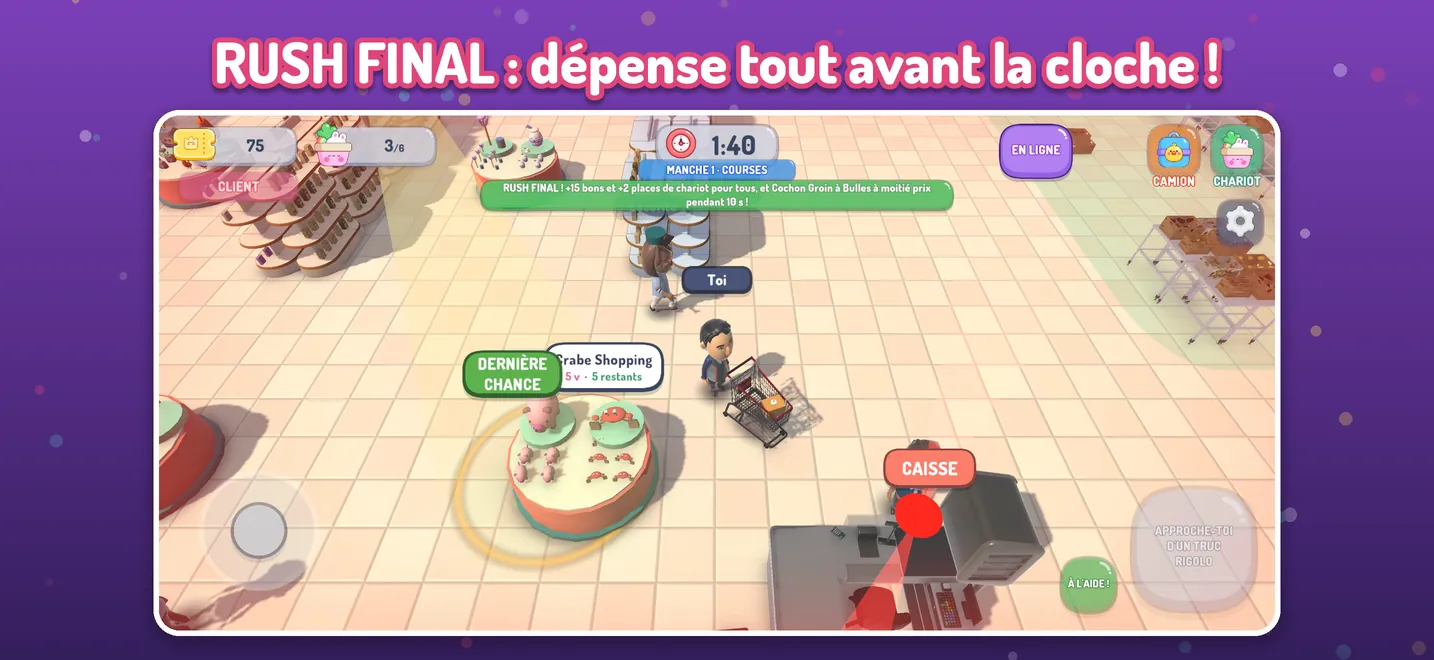 RUSH FINAL : dépense tout avant la cloche !